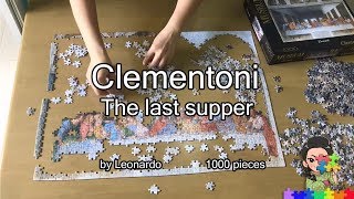 7 Clementoni Puzzle  1000 pieces  The last supper Jigsaw Timelapse [upl. by Cid161]