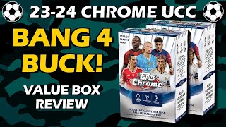 202324 Topps Chrome UEFA Blaster Value Box Soccer Review [upl. by Urania22]