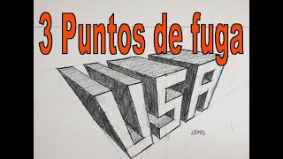 Letras en perspectiva de 3 puntos de fuga [upl. by Nodnalb191]