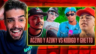 🔥ACZINO y AZUKY VS KODIGO y GHETTO🔥 MUY ÉPICO [upl. by Oecam]