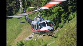 Bell 205A1 HBXXU Aerial Work Helicopter 4K [upl. by Eicart]