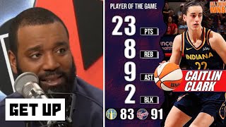 Chris Canty quotIMPRESSEDquot by Caitlin Clark flirts with tripledouble as Indiana Fever beat Sky 91  83 [upl. by Etna]