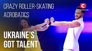 Speed and drive🤪Crazy rollerskating acrobatics – Ukraine’s Got Talent [upl. by Norward]