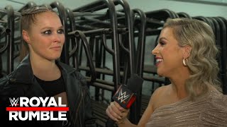 Ronda Rousey makes a rowdy return Royal Rumble 2022 WWE Network Exclusive [upl. by Mosenthal]