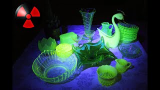 Radioaktywne szkło uranowe  uranium glass [upl. by Ahsatniuq]