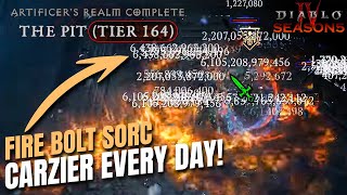 TRILLION DAMAGE FIRE SORC  CRAZIER EVERY DAY  Season 5 Diablo 4 [upl. by Talanian395]