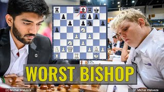 The worst bishop in the world  Stefansson vs Gukesh  Chess Olympiad Budapest 2024 [upl. by Jung985]