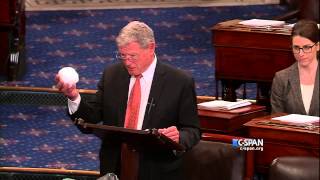 Sen James Inhofe ROK Snowball in the Senate CSPAN [upl. by Beedon667]