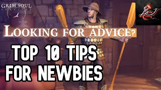 Top 10 Newbie Guide  Grim Soul 252 [upl. by Norreg]