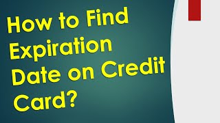 How to find out the Expiration Date on a credit card [upl. by Kwang]