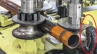 Fantastic Huge Steel Tube Bending Machines Working Perfect Amazing Big Metal Plate Rolling Methods [upl. by Pierre]