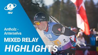 World Cup 2324 AntholzAnterselva Mixed Relay Highlights [upl. by Anh997]