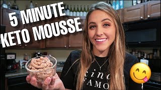 Keto Chocolate Mousse  5 Minute Keto Dessert [upl. by Yerag]