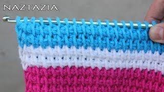 HOW to TUNISIAN CROCHET  Beginner Tunisian Tunisia Afghan Simple Stitch TSS Tunecino [upl. by Lehte]