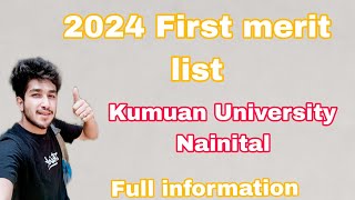 2024 First merit list out  Kumaun University Nainital Uttarakhand Part 6 [upl. by Mohandis996]