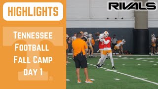 HIGHLIGHTS Tennessee football holds first practice of fall camp [upl. by Mannos]