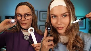 ASMR Medical Exam by 3 Doctors Cranial Nerve Exam Ear Exam Cleaning amp Hearing Test ENT Exam [upl. by Nosrettap]