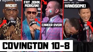 UFC 268 Press Conference Reaction Usman and Covingtons Verbal Warfare Was Amazing [upl. by Aihsit617]