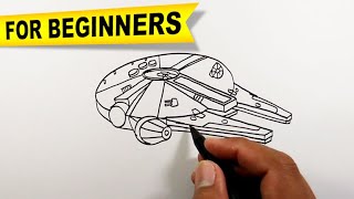 How to draw a star wars ship  Simple Drawings [upl. by Aicemat877]