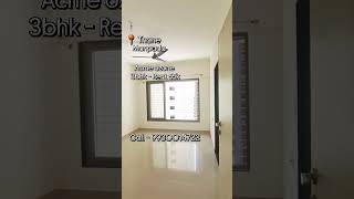 3bhk flat for Rent Acme Ozone Manpada Ghodbundar Road Thane 3bhkflatforrentinthane thane [upl. by Curkell]