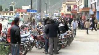 The Busy Center of Yushu China on The Eastern Tibetan Plateau [upl. by Aisinoid720]