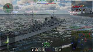 War Thunder HMS London Rapidfiring destroyers are very dangerous to cruisers Naval Arcade [upl. by Eladal333]