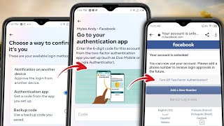 Fix Go to Your Authentication App Facebook Problem 2024  Bypass Two Factor Authentication Facebook [upl. by Deeraf]