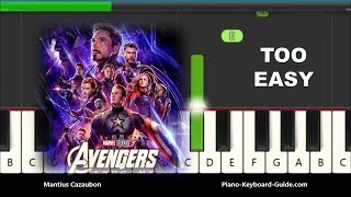 Avengers Endgame  Portals Slow Very Easy Piano Notes [upl. by Tut]