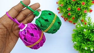 DIY Hanging Christmas Ornaments Foamiran Crafts 🎄 Christmas Tree Decoration 🎄 Easy Christmas Craft [upl. by Kenneth758]