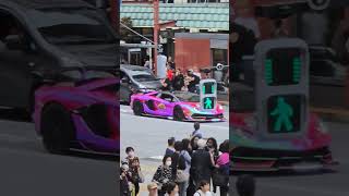 Lamborghini in asakusa beside Tokyo Rickshaw [upl. by Orofselet]