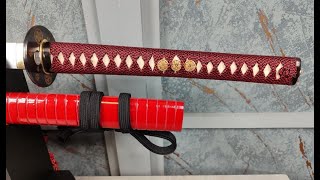 Munenori Katana Red Samurai ura [upl. by Gnad]