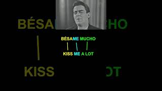 Learn Spanish “Bésame mucho” English lyrics [upl. by Esserac546]