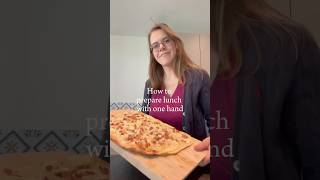 OneHanded Flammkuchen Easy Recipe Anyone Can Make 🦾 inclusion empowerment disabilityawareness [upl. by Rosa]