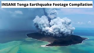 Massive Shockwave Hits Tonga Beach Multiple videos  angles [upl. by Nemhauser]