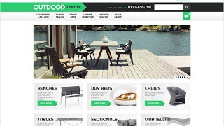 Outdoor Furniture PrestaShop Theme 53025 [upl. by Geordie]