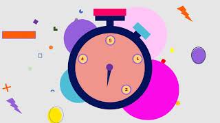 Colorful Timer 5 seconds countdown Intro Video in PowerPoint  multiple shaped objects animation [upl. by Alyosha]