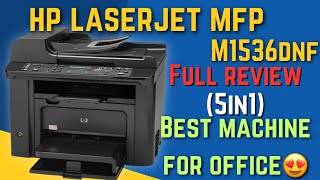 HP LaserJet 1536dnf MFP review I multifunction machine I best printer for office I printer [upl. by Auj]