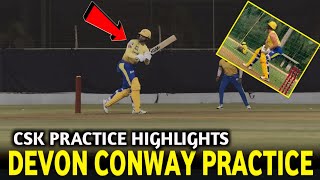 Devon Conway Monster Batting CSK Practice Camp  CSK Practice Highlights [upl. by Paris]