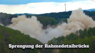 Rahmedetalbrücke Tag der Sprengung am 07052023 die Brücke stürzt 70 Meter in die Tiefe [upl. by Hameerak871]