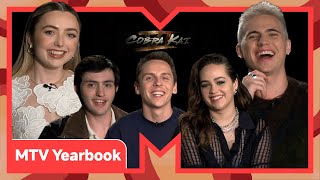 The Cast Of Cobra Kai Play A Hilarious Game of MTV Yearbook  MTV Movies [upl. by Sothena]