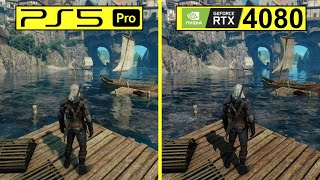 The Witcher 3 PS5 Pro PrePatch vs PC RTX 4080 Ray Tracing Mode Graphics Comparison [upl. by Lentha]