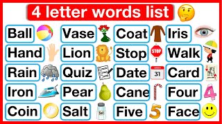 4 Letter Words List 🤔  Phonics lesson 2  Reading Words Lesson  Learn with examples [upl. by Grange]