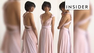 Transforming bridesmaid dress can be worn 15 different ways [upl. by Eiggep]