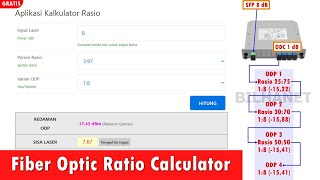 Aplikasi Kalkulator Splitter Rasio untuk Menghitung Rumus Redaman ODCODP [upl. by Cini]