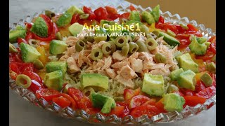 Salade fraîcheur de riz au saumon et avocat recette facile et délicieuse [upl. by Udela288]