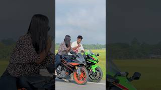 Mere Dono Bike Ek Sath Ride Pe Jana Chahti Hai 😍🏍️ shorts ktm zx10r [upl. by Ebner931]