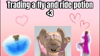 TRADING FLYRIDE POTION IN ADOPT ME 🥳🤪😄 I’m starting to post again [upl. by Stafford406]