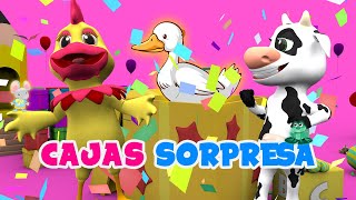 Cajas sorpresa 🎁🎁🎁 de animales y sus sonidos 🐸🦆🐘🦁 🙉🎈🌞 ¡En el Reino de Lili 🌈 [upl. by Ayerf]