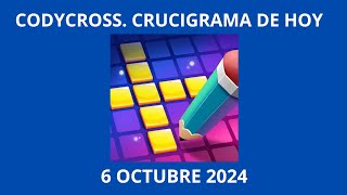 Codycross Crucigrama de Hoy 6 Octubre 2024 [upl. by Cari]