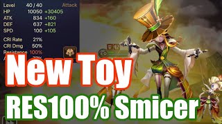 New Toy Desp Res100 Smicer Debut She could be the turn2 teams new weapon🤩🤩🤩【Summoner War RTA】 [upl. by Eidak]